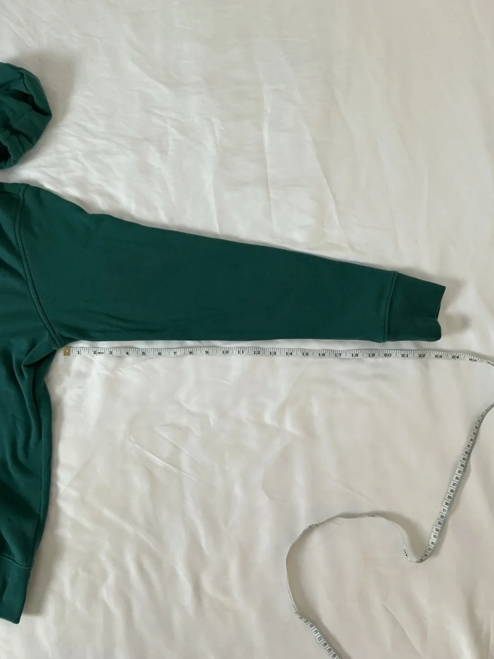 True Religion Forest Green Zip Hoodie with White Pocket Logo